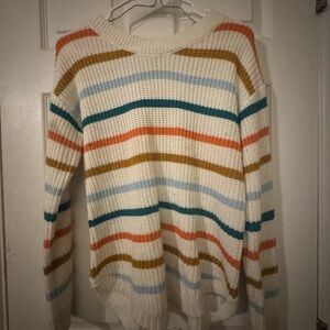SO Women's Colorful Striped Sweater
